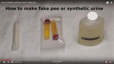 how to substitute fake urine with someone watching|how to hide urine.